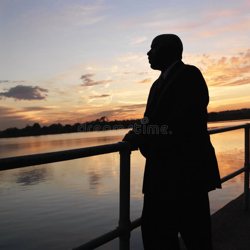Man standing by water stock photo. Image of adult, washington 2046682
