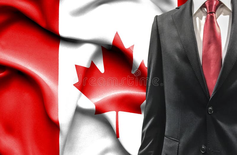 Man in suit from Canada stock image. Image of flag, classic 146732103