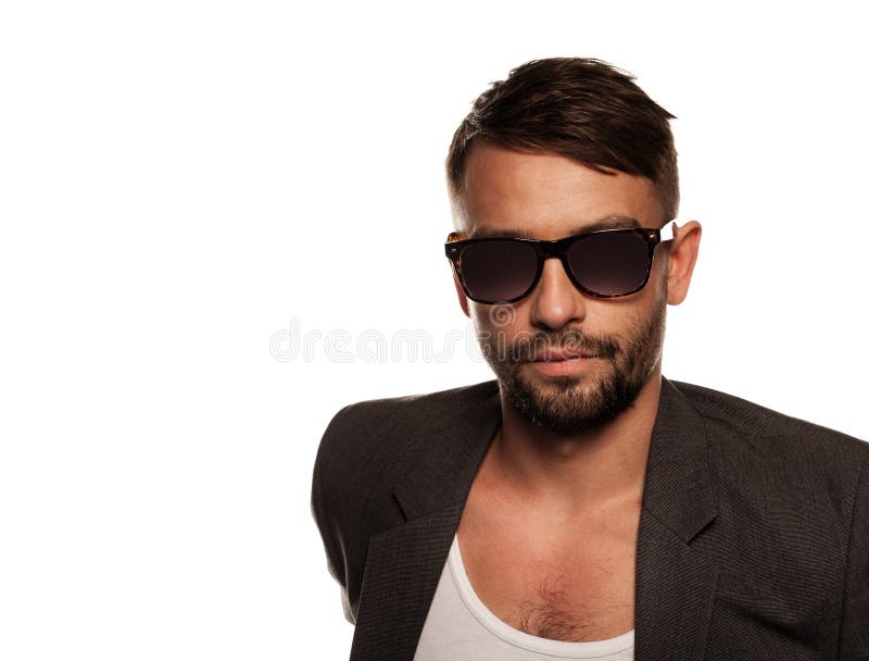 Man in sunglasses stock photo. Image of portrait, handsome - 34550972