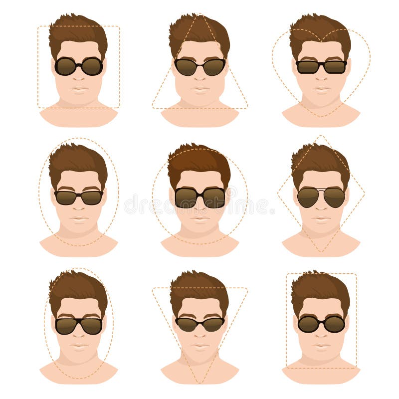 Man sunglasses shapes 1. stock illustration. Illustration ...