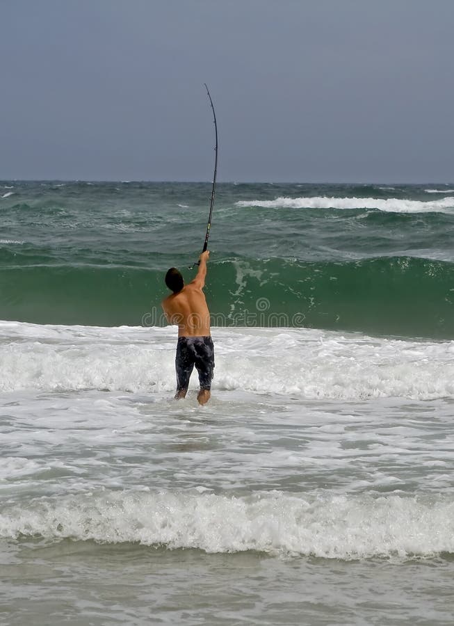 Man Surf Fishing Picture. Image: 6459101