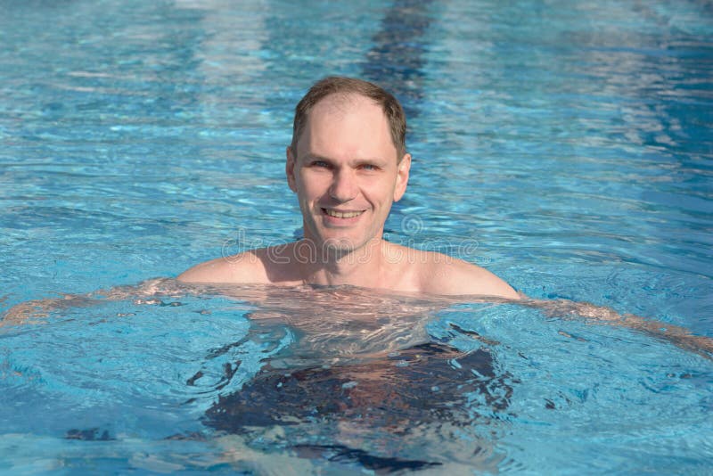 Man in a swimming pool