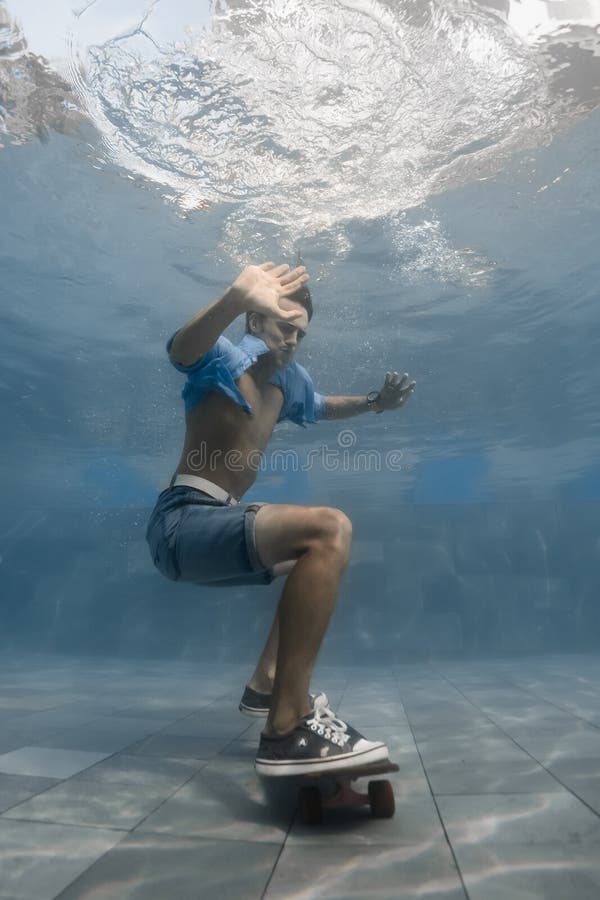 Man in the swimming pool