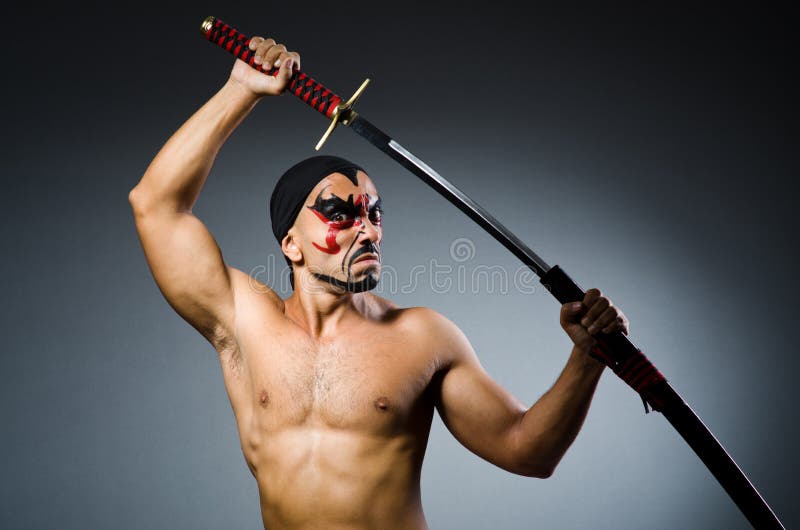 Man with sword royalty free stock photography