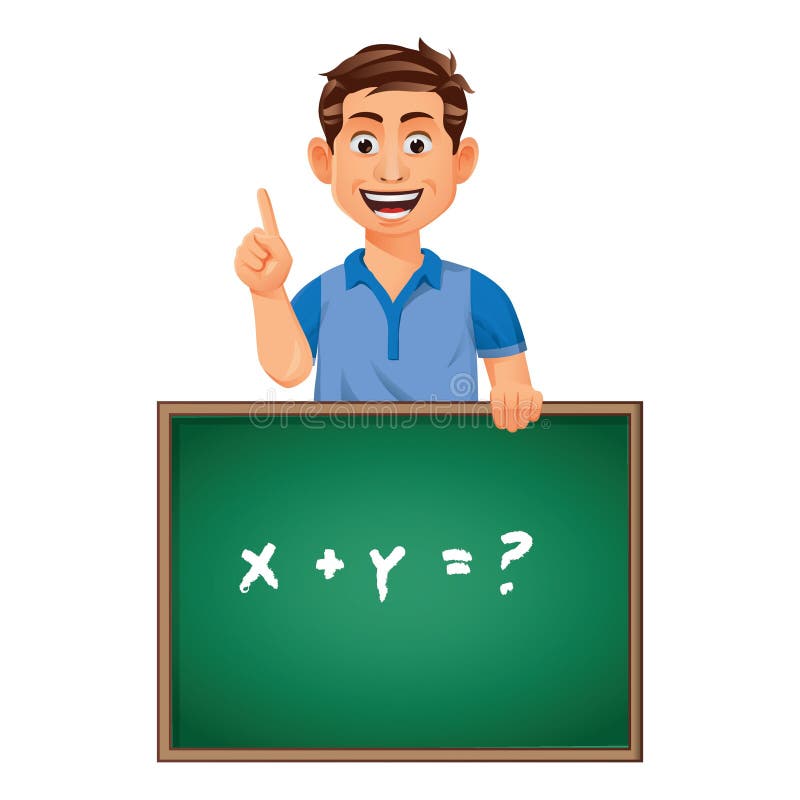 Man teaching math. Vector illustration decorative design vector illustration