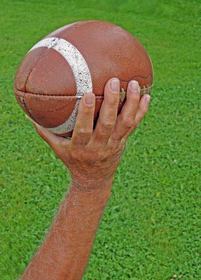Man throwing football. stock image. Image of color, caucasian 2051713