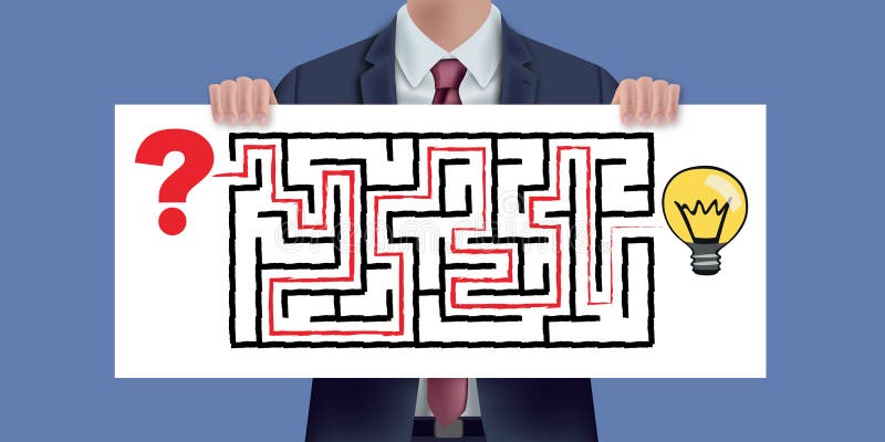 Concept of the solution brought to solve a problem royalty free illustration