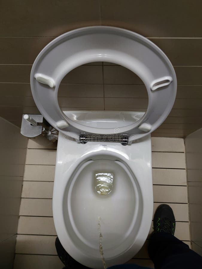 Man Urinating in Public Toilet Stock Image Image of lavatory