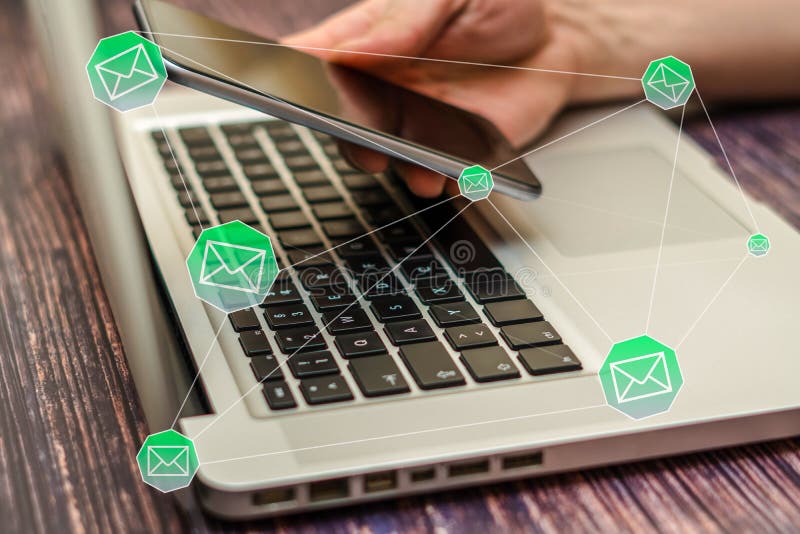Social media messaging and social networking. Marketing concept royalty free stock photos Social media messaging and social networking. Marketing concept royalty free stock photos