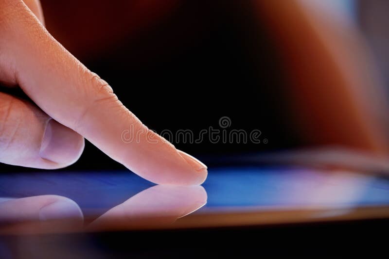 Man using digital tablet royalty free stock image