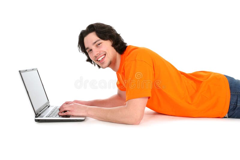 Man using laptop