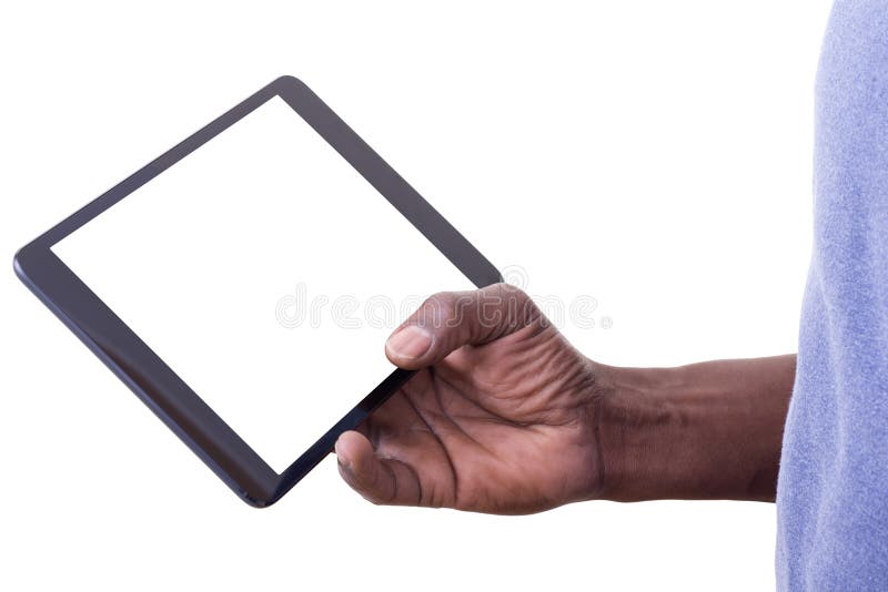 Man using tablet royalty free stock images