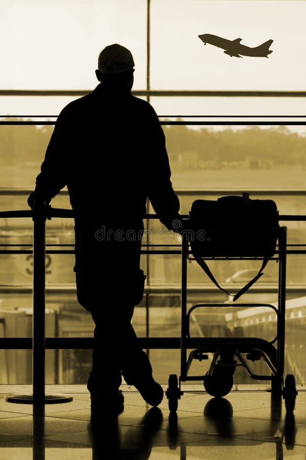 Man waiting at the airport