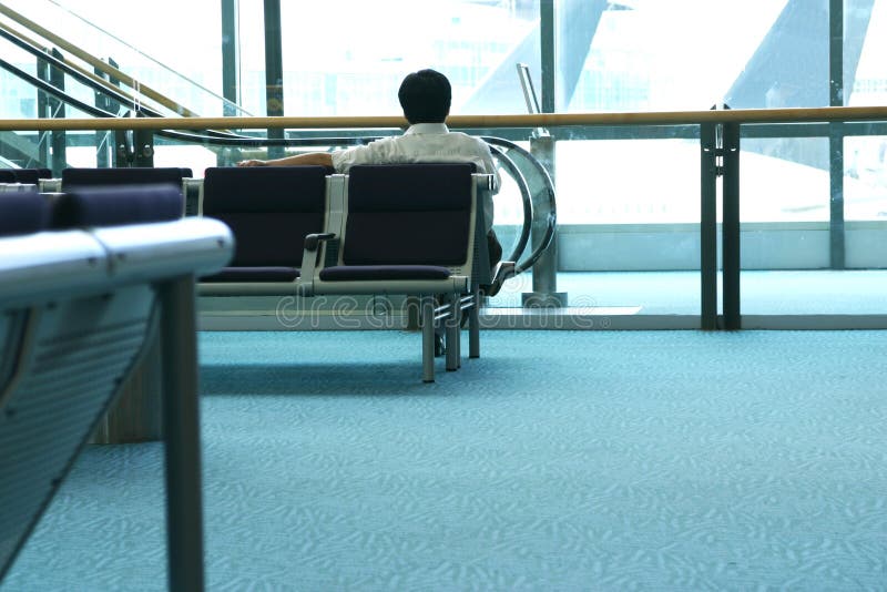 Man waiting at the airport