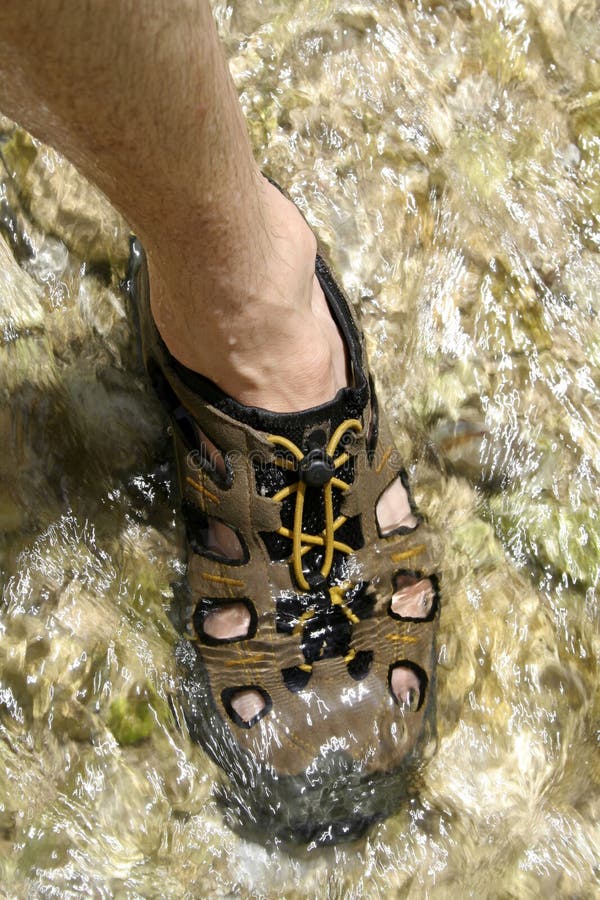 Man walking in water