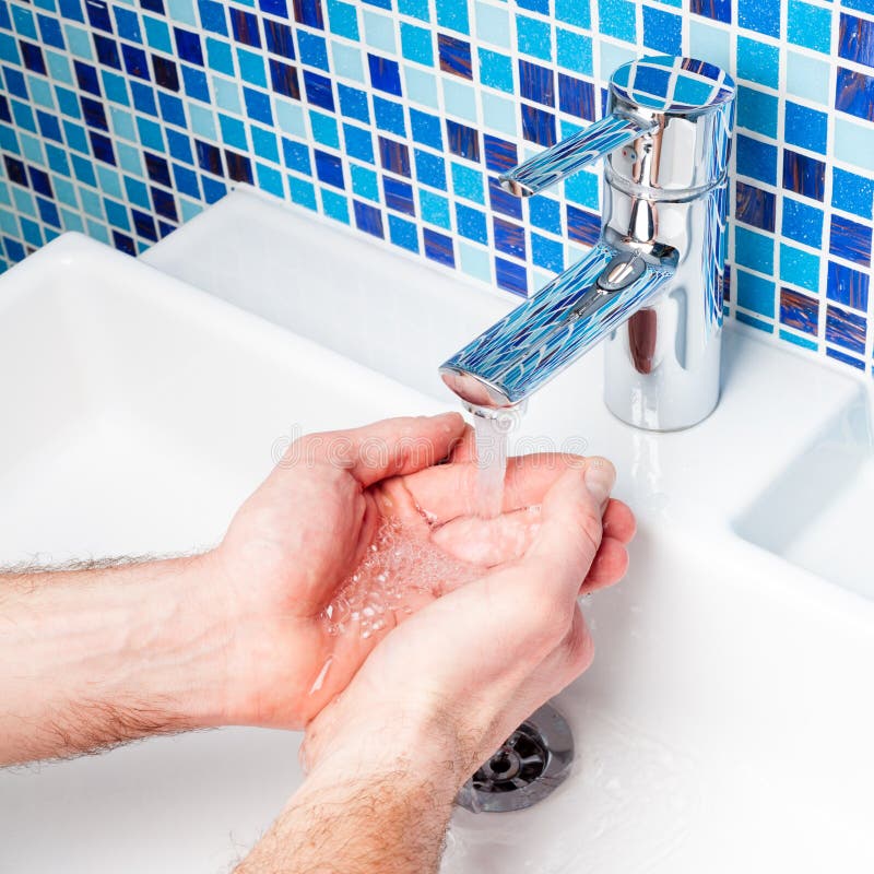 Man washing hands stock image. Image of care, bubbles 40103323