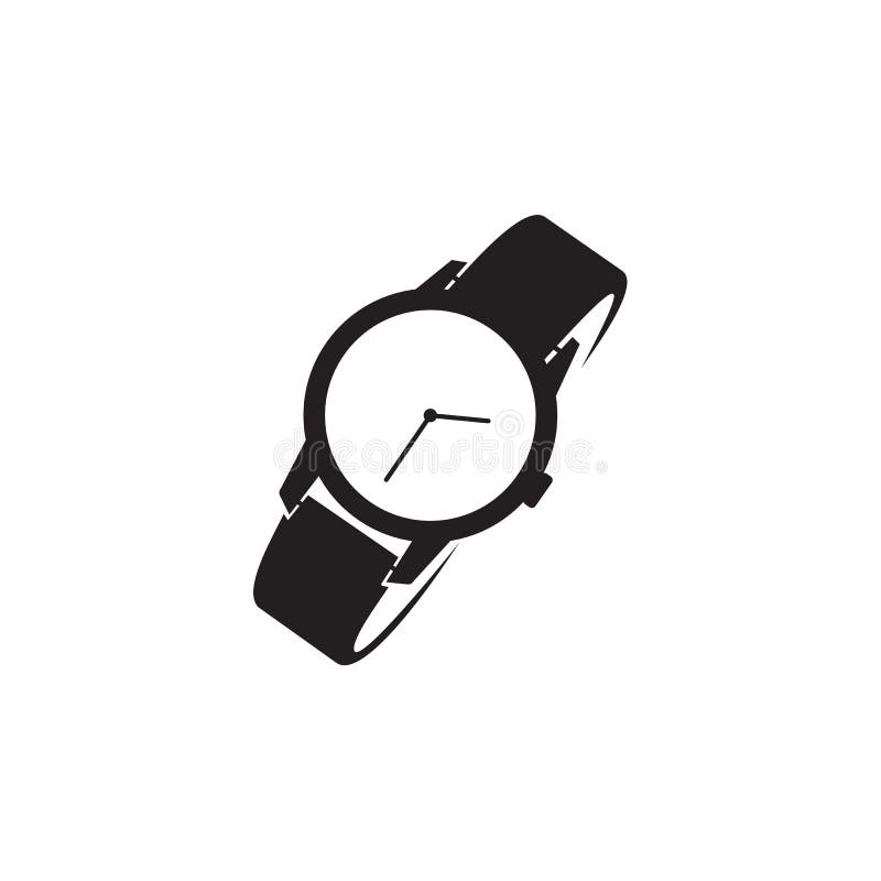 Man Watch Clock Logo Design Stock Vector Illustration of jewelry