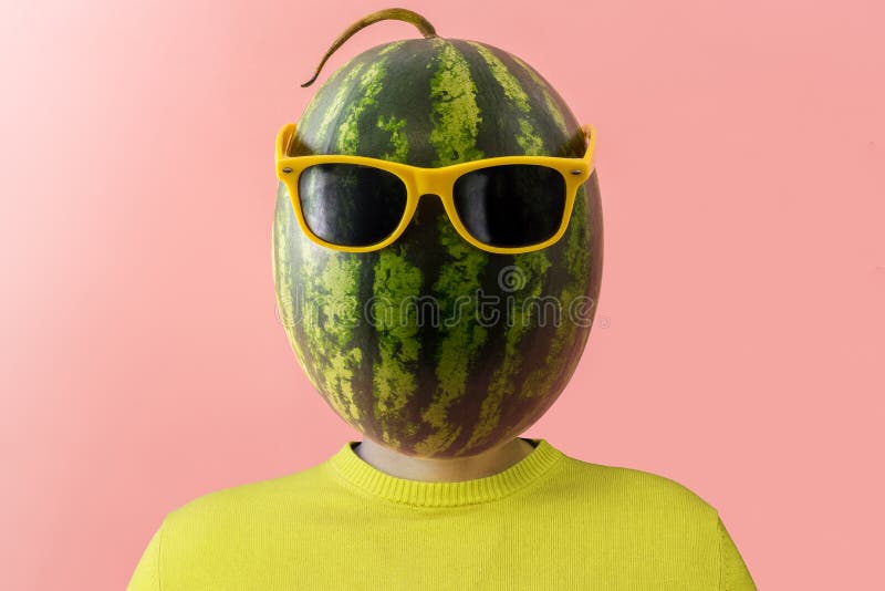 Watermelon Head stock image. Image of cutout, plain, teenager 16266259