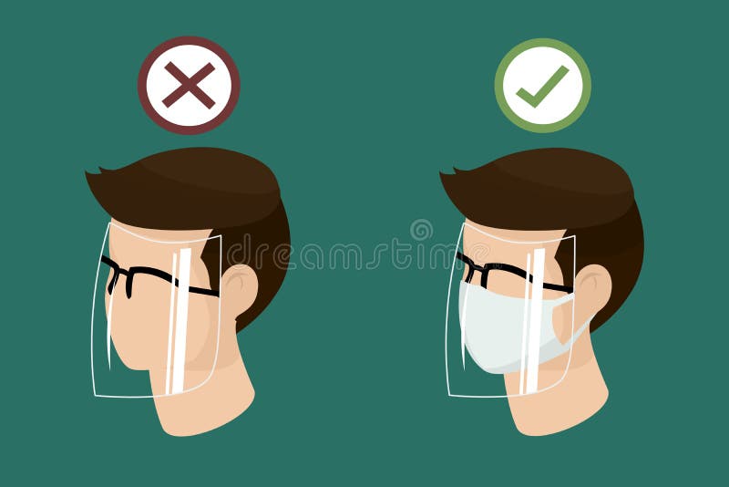 Man Wear Protective Medical Face Mask And Glasses With Face Shield Cartoon Isometric Design Icon Vector Illustration Stock Vector Illustration Of Prevention Face 190663219