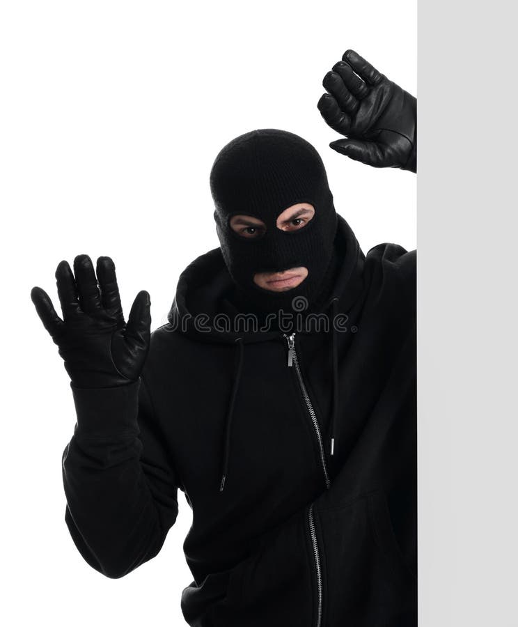 Man Wearing Black Balaclava on White Stock Photo - Image of mafia ...