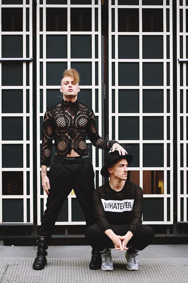 Man Wearing Black and White Long-sleeved Shirt stock image