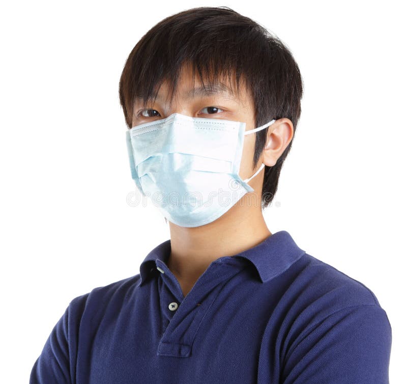 Man wearing face mask stock image. Image of bacteria - 40481829
