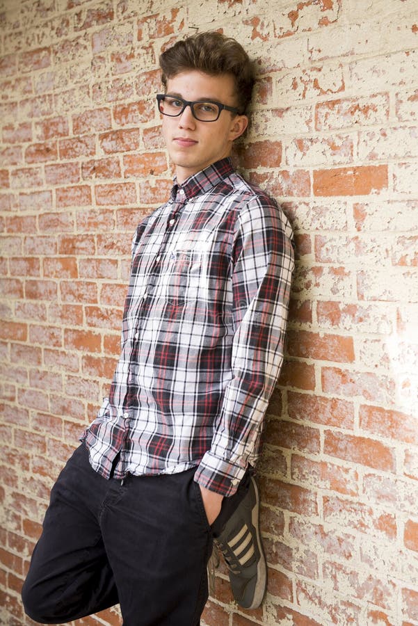 Man Wearing Plaid Dress Shirt And Black Pants Picture. Image: 109920412