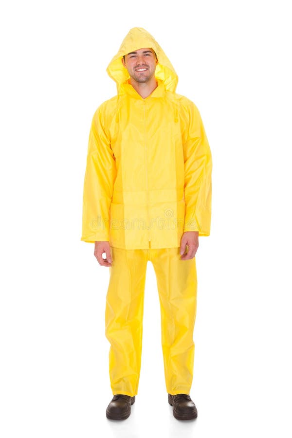 Man wearing raincoat stock photo. Image of front, people - 53176978