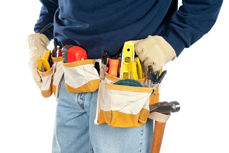 Man wearing tool belt stock image. Image of belt, equipment 24536239