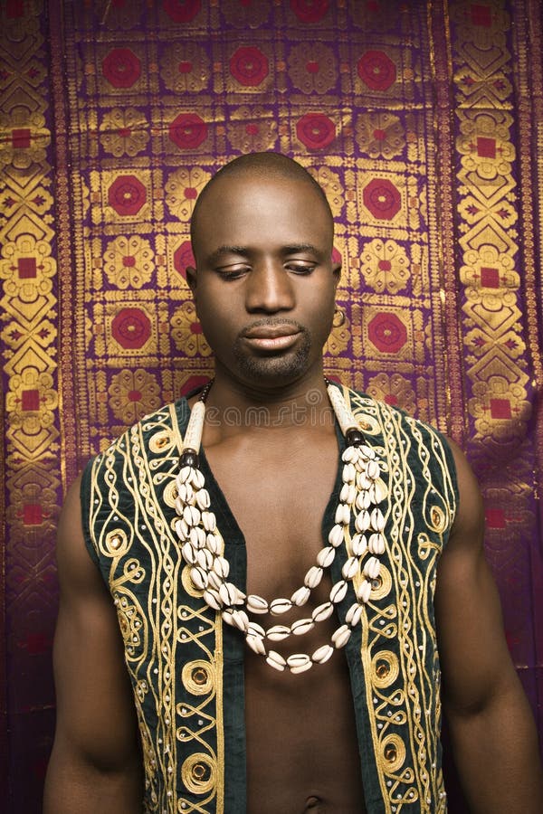 Man Wearing Traditional African Clothing. Stock Image - Image of dress