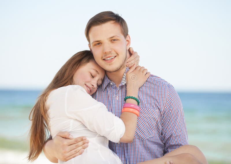 Man and woman on a beach