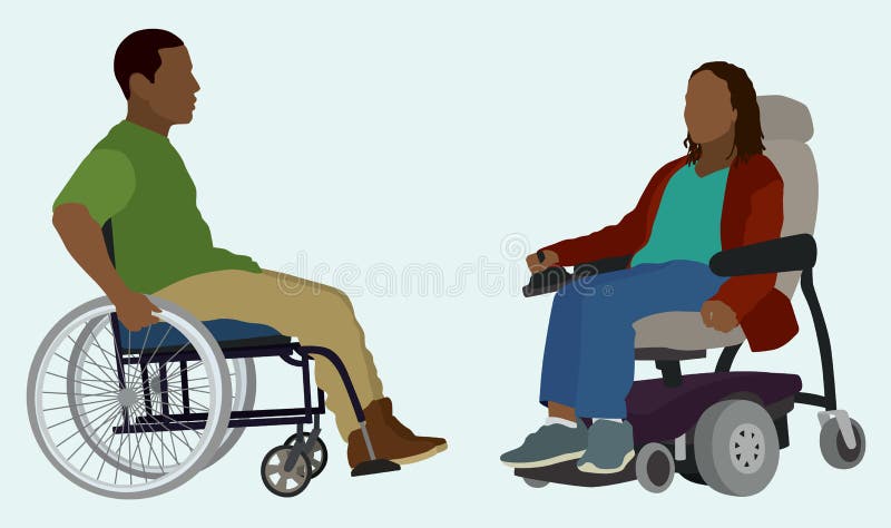 Man and Woman Confined to Wheelchair