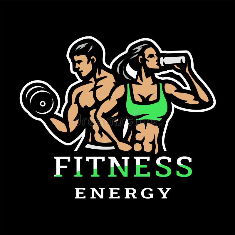 Fitness Muscle Logo Man Woman Stock Illustrations – 2,576 Fitness ...