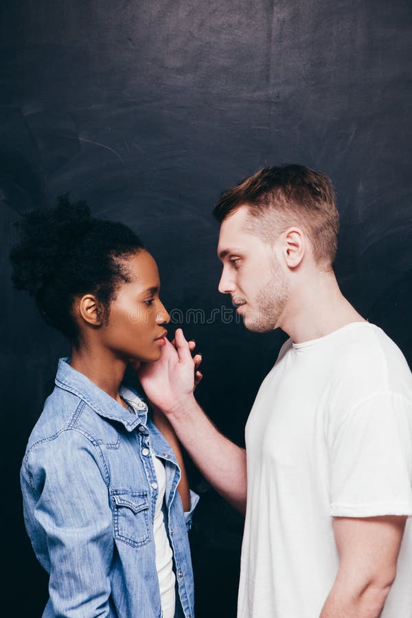 Man And Woman Important Conversation, Serious Talk Stock Image - Image ...