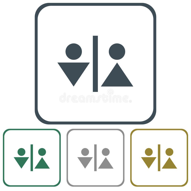 Man and Woman Toilet icon royalty free illustration