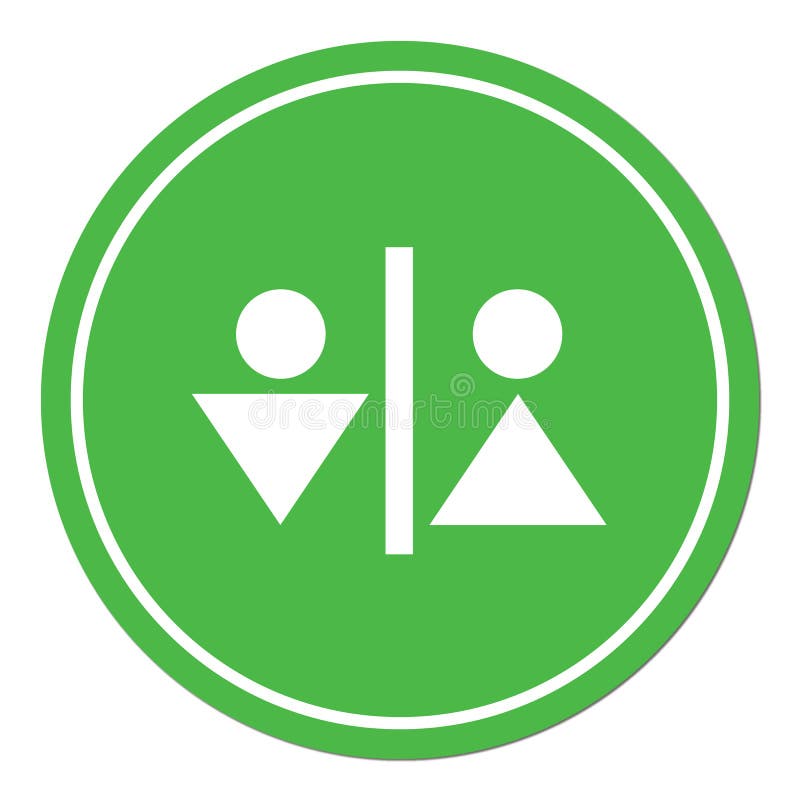 Man and Woman Toilet icon stock illustration