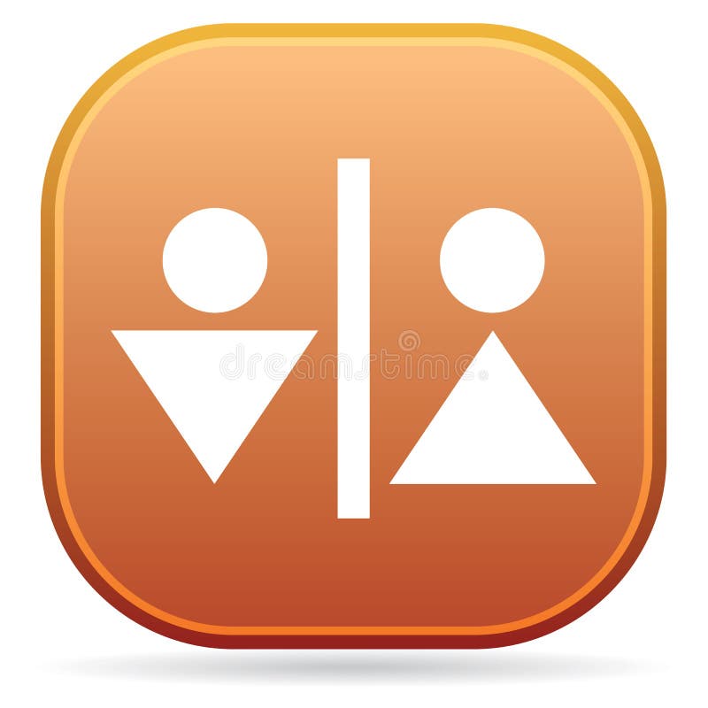 Man and Woman Toilet icon stock illustration