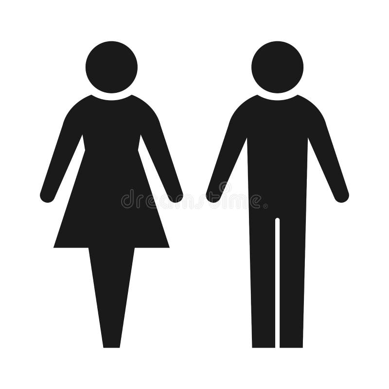 Man and woman toilet vector icon vector illustration