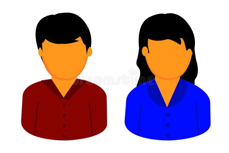 Man and Woman at White Background