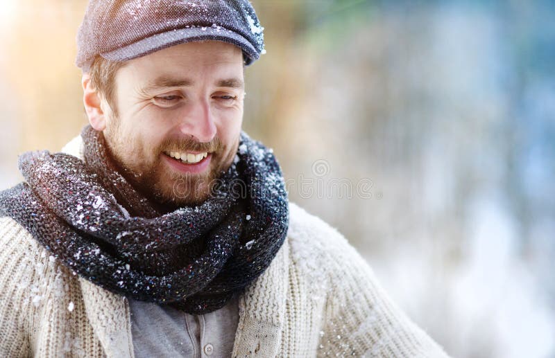 Man in woolen sweater stock photo. Image of relaxation - 60435324