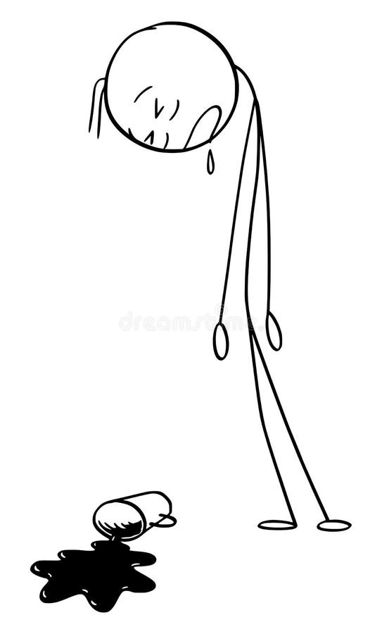 Stickman Cartoon Vector Of Tired Sleepy Sick Drunken Or Bored Man Head  Stock Illustration - Download Image Now - iStock