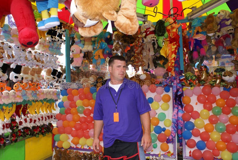 Man working at Fair or Carnival royalty free stock photography Man working at Fair or Carnival royalty free stock photography