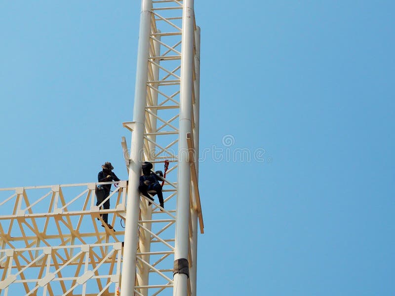 Man Working on the Working at height stock photo Man Working on the Working at height stock photo
