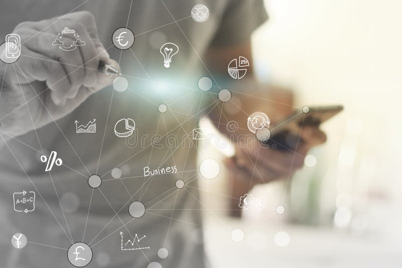 Man write on business screen mapping royalty free stock photo Man write on business screen mapping royalty free stock photo