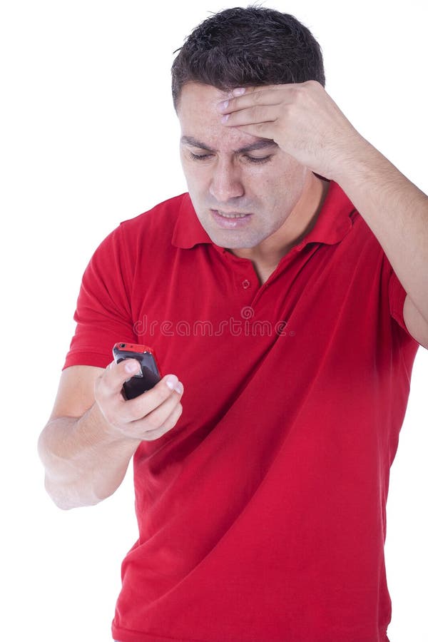 Man yelling at the phone