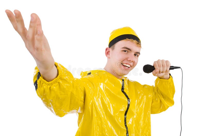 Man in Yellow Suit Isolated Stock Photo Image of isolated, american
