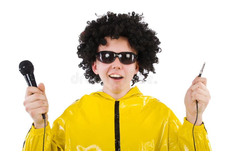 Man in Yellow Suit Isolated Stock Photo Image of rapper, party 46955904