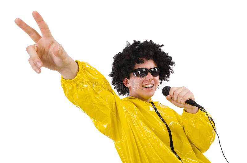 Man in Yellow Suit Isolated Stock Photo Image of party, rock 47308036