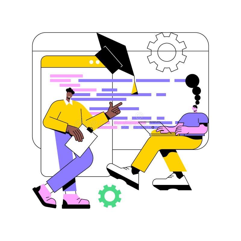 IT management courses abstract concept vector illustration. vector illustration