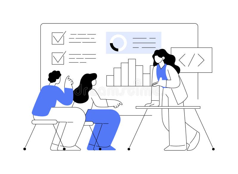 IT management courses abstract concept vector illustration. stock illustration